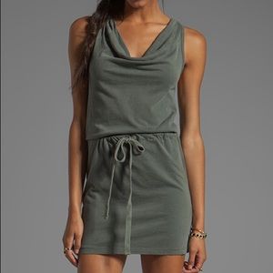 JAMES PERSE racerback tank drawstring mini dress